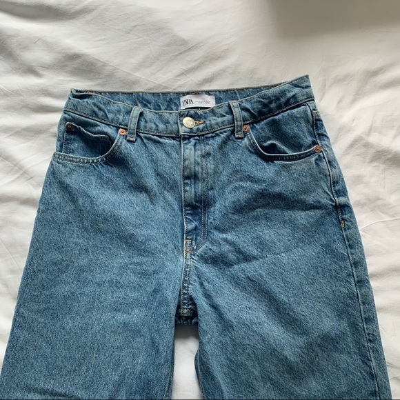 Zara Wide Leg Full Length Jeans - Picture 3 of 6